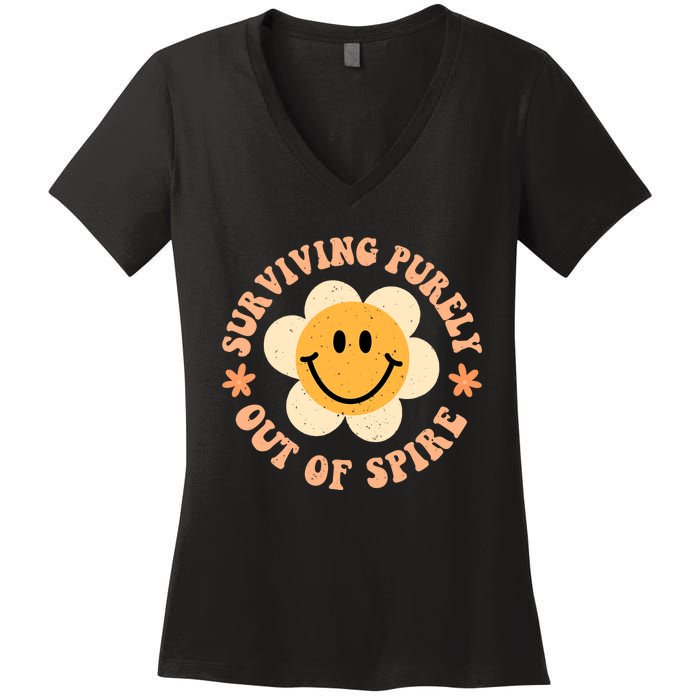 Surviving Purely Out Of Spite A Humorous Funny Joke Women's V-Neck T-Shirt