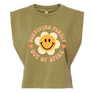 Surviving Purely Out Of Spite A Humorous Funny Joke Garment-Dyed Women's Muscle Tee