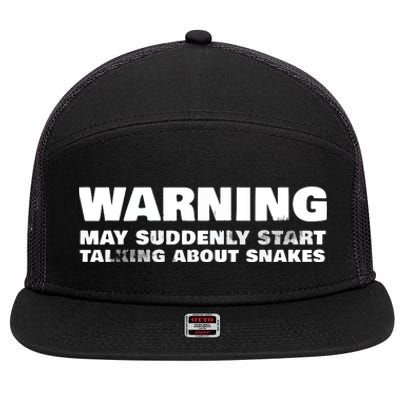 Snake Pet Owner Apparel Reptile Snakes Gift Petting Zoo 7 Panel Mesh Trucker Snapback Hat