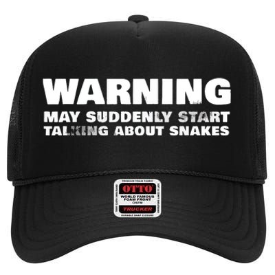 Snake Pet Owner Apparel Reptile Snakes Gift Petting Zoo High Crown Mesh Back Trucker Hat