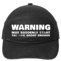 Snake Pet Owner Apparel Reptile Snakes Gift Petting Zoo 7-Panel Snapback Hat