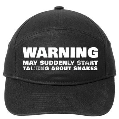 Snake Pet Owner Apparel Reptile Snakes Gift Petting Zoo 7-Panel Snapback Hat