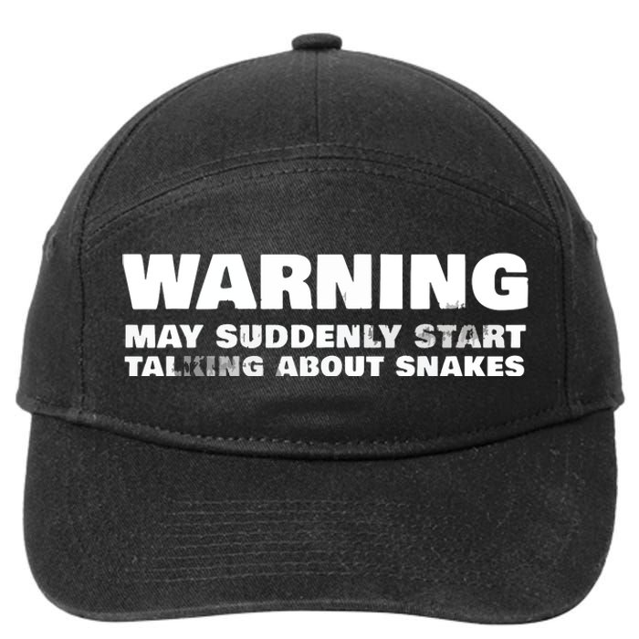 Snake Pet Owner Apparel Reptile Snakes Gift Petting Zoo 7-Panel Snapback Hat