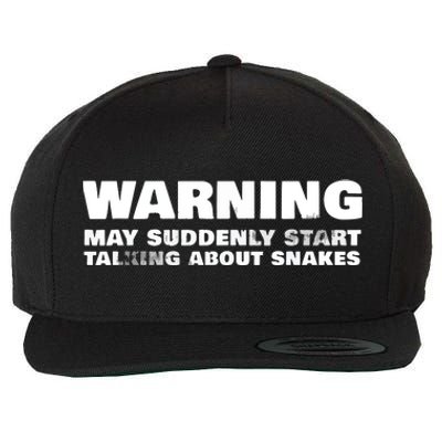 Snake Pet Owner Apparel Reptile Snakes Gift Petting Zoo Wool Snapback Cap