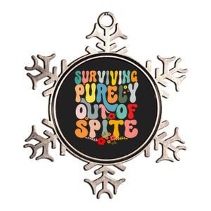 Surviving Purely Out Of Spite Metallic Star Ornament