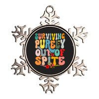 Surviving Purely Out Of Spite Metallic Star Ornament