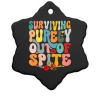 Surviving Purely Out Of Spite Ceramic Star Ornament