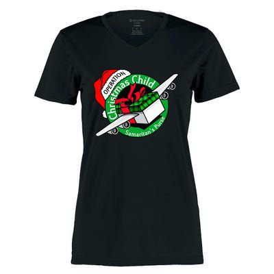 Samaritan's Purse Operation Christmas Child Funny Xmas Gifts Women's Momentum V-Neck T-Shirt