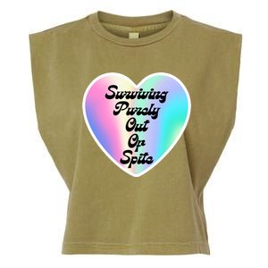 Surviving Purely Out Of Spite Makes A Great Gift! Garment-Dyed Women's Muscle Tee