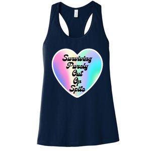 Surviving Purely Out Of Spite Makes A Great Gift! Women's Racerback Tank