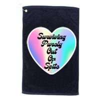 Surviving Purely Out Of Spite Makes A Great Gift! Platinum Collection Golf Towel