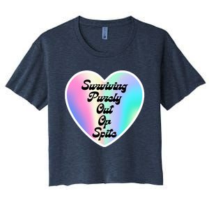 Surviving Purely Out Of Spite Makes A Great Gift! Women's Crop Top Tee