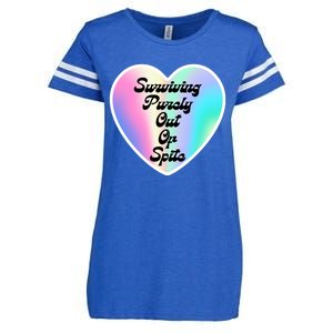 Surviving Purely Out Of Spite Makes A Great Gift! Enza Ladies Jersey Football T-Shirt