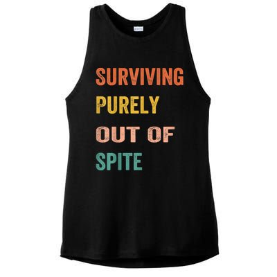 Surviving Purely Out Of Spite Appeal For Life Ladies PosiCharge Tri-Blend Wicking Tank