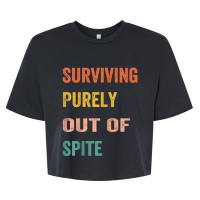 Surviving Purely Out Of Spite Appeal For Life Bella+Canvas Jersey Crop Tee