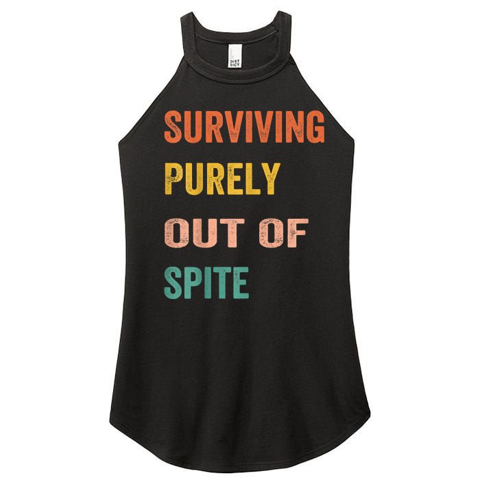 Surviving Purely Out Of Spite Appeal For Life Women’s Perfect Tri Rocker Tank