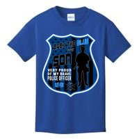 Support Police Officers Cop I Back The Blue For My Son Meaningful Gift Kids T-Shirt