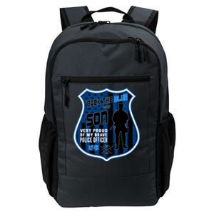 Support Police Officers Cop I Back The Blue For My Son Meaningful Gift Daily Commute Backpack