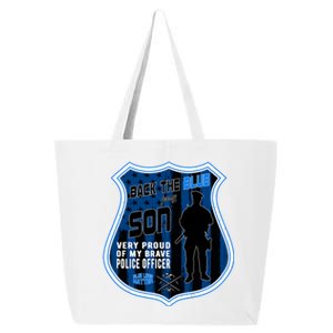 Support Police Officers Cop I Back The Blue For My Son Meaningful Gift 25L Jumbo Tote