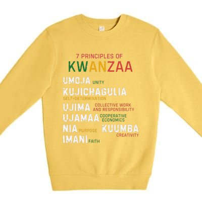 Seven Principles Of Kwanzaa Happy Kwanzaa Premium Crewneck Sweatshirt