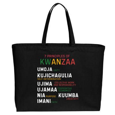 Seven Principles Of Kwanzaa Happy Kwanzaa Cotton Canvas Jumbo Tote