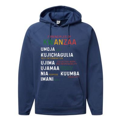 Seven Principles Of Kwanzaa Happy Kwanzaa Performance Fleece Hoodie