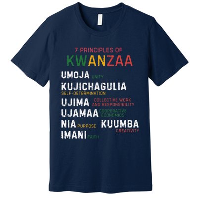 Seven Principles Of Kwanzaa Happy Kwanzaa Premium T-Shirt