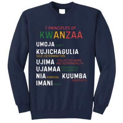 Seven Principles Of Kwanzaa Happy Kwanzaa Tall Sweatshirt