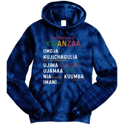 Seven Principles Of Kwanzaa Happy Kwanzaa Tie Dye Hoodie