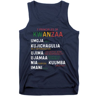 Seven Principles Of Kwanzaa Happy Kwanzaa Tank Top