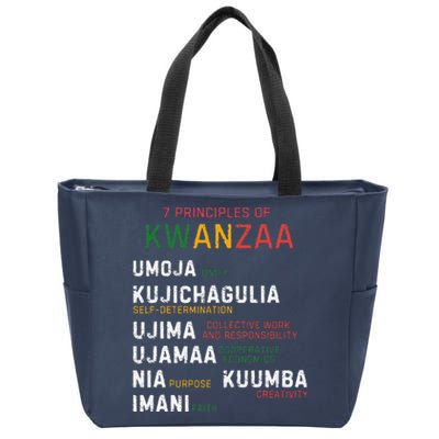 Seven Principles Of Kwanzaa Happy Kwanzaa Zip Tote Bag