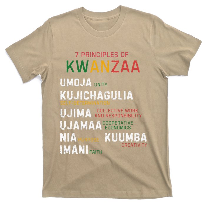 Seven Principles Of Kwanzaa Happy Kwanzaa T-Shirt