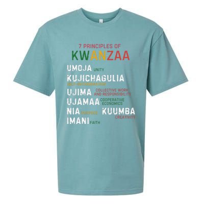 Seven Principles Of Kwanzaa Happy Kwanzaa Sueded Cloud Jersey T-Shirt