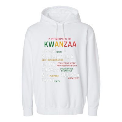 Seven Principles Of Kwanzaa Happy Kwanzaa Garment-Dyed Fleece Hoodie