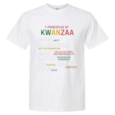 Seven Principles Of Kwanzaa Happy Kwanzaa Garment-Dyed Heavyweight T-Shirt