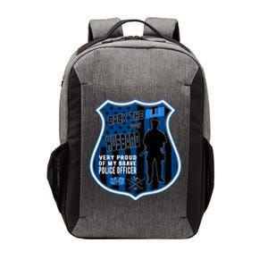 Support Police Officers Cop I Back The Blue For My Husband Gift Vector Backpack