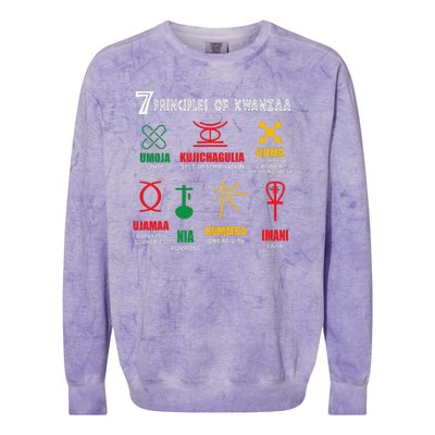 Seven Principles Of Kwanzaa African American Celebration Colorblast Crewneck Sweatshirt