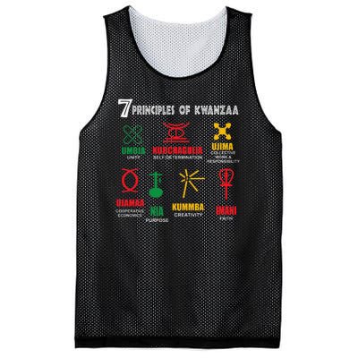 Seven Principles Of Kwanzaa African American Celebration Mesh Reversible Basketball Jersey Tank