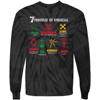 Seven Principles Of Kwanzaa African American Celebration Tie-Dye Long Sleeve Shirt