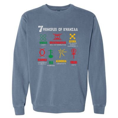 Seven Principles Of Kwanzaa African American Celebration Garment-Dyed Sweatshirt