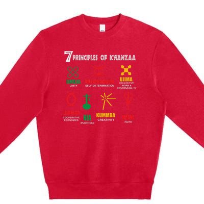 Seven Principles Of Kwanzaa African American Celebration Premium Crewneck Sweatshirt