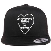 Surviving Purely Out Of Spite Flat Bill Trucker Hat