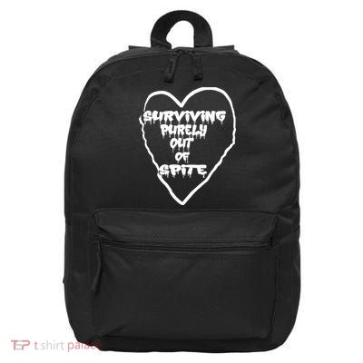 Surviving Purely Out Of Spite 16 in Basic Backpack