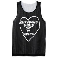 Surviving Purely Out Of Spite Mesh Reversible Basketball Jersey Tank