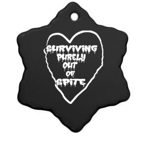 Surviving Purely Out Of Spite Ceramic Star Ornament