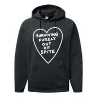 Surviving Purely Out Of Spite Appeal For Life Performance Fleece Hoodie