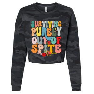 Surviving Purely Out Of Spite Cropped Pullover Crew