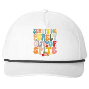 Surviving Purely Out Of Spite Snapback Five-Panel Rope Hat