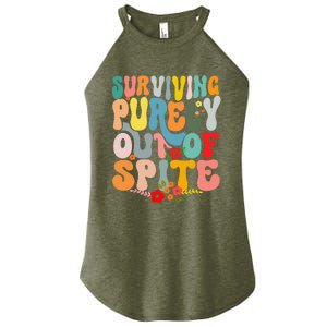 Surviving Purely Out Of Spite Women's Perfect Tri Rocker Tank