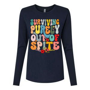 Surviving Purely Out Of Spite Womens Cotton Relaxed Long Sleeve T-Shirt